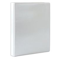 Папка на 4 кольцах с передним прозрачным карманом BRAUBERG, 35 мм, картон/ПВХ, белая, до 180 листов, 221486 | код 221486 | BRAUBERG