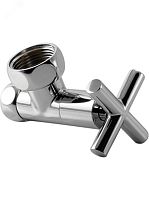 Комплект вентилей для полотенцесушителя угловой г/г 1'х3/4' с крестовой ручкой хром | код 4627201606266 | ДВИН