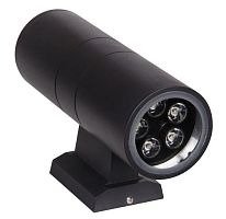 Светильник светодиодный PWL-26090/30D 2x5w архитектурный IP65 6500К черный | код 1018618B | JazzWay