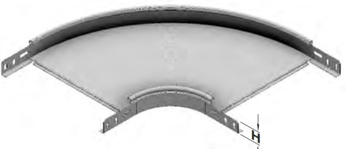 УГОЛ ГОРИЗОНТАЛЬНЫЙ UKF-C/UKS-C 90° 50х400 мм, оцинкованный Сендзимир | код 3136794 | EAE