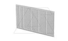 Заглушка модульная, 5M (2x0.5+4x1 M), серая RAL 7035 | код 3301-04 | Elektro-plast Nasielsk