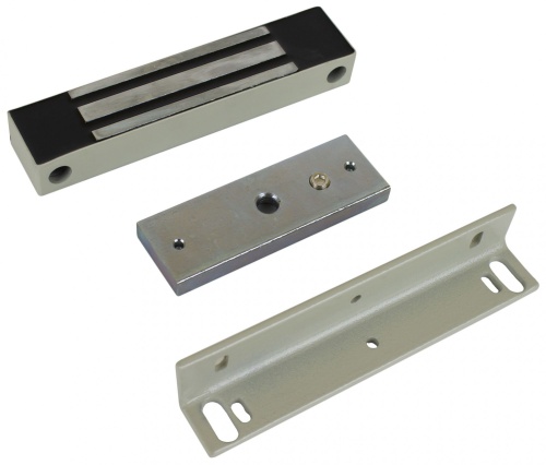 Замок электромагнитный серый (ML-100K с уголком) | код AT-02717 | AccordTec