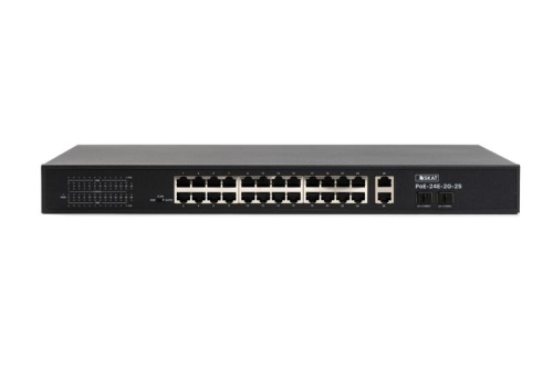 SKAT PoE-24E-2G-2S коммутатор PoE Plus, мощность 260Вт, порты:24-Ethernet, 2-Uplink, 2-SFP | код 4085 | БАСТИОН