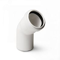Отвод для малошумной канализации 50x45 град. | код ST100545W | PRO AQUA