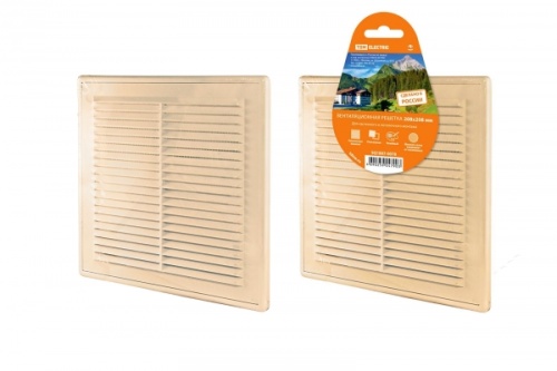 Решетка разъемная с москитной сеткой, 208х208 ЭКО (беж.) TDM | код SQ1807-0078 | TDM