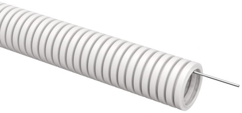 ELASTA Труба гофр. ПВХ d=40мм с зондом белая (15м) IEK | код ET-TG21-121-040-015-K01 | IEK ELASTA Труба гофр. ПВХ d=40мм с зондом белая (15м) IEK | код ET-TG21-121-040-015-K01 | IEK