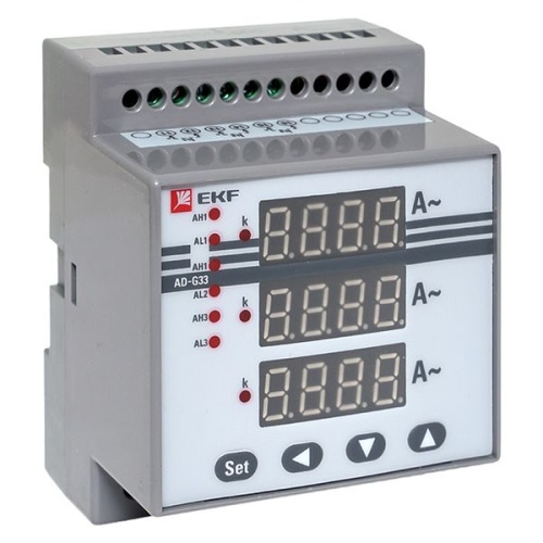 Амперметр AD-G33 цифровой на DIN трехфазный PROxima (без поверки | код ad-g33 | EKF фото 2 Амперметр AD-G33 цифровой на DIN трехфазный PROxima (без поверки | код ad-g33 | EKF фото 2