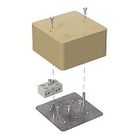 Коробка огнестойкая разветвительная для кабель-канала 40-0460-FR6.0-4-2-Р Е15-Е60 RAL1001 85х85х45 (44 шт/кор) Промрукав | код 40-0460-1001-FR6.0-4-2-Р | ПРОМРУКАВ