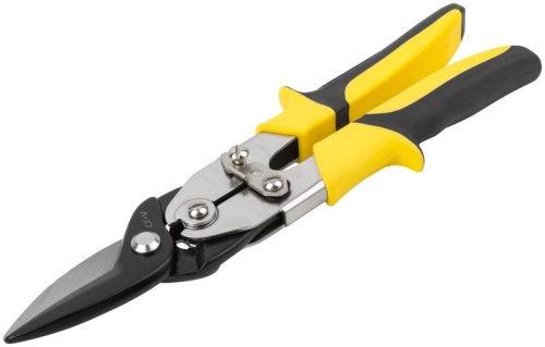 Ножницы по металлу усилен. CrV Профи прорезин. ручки прямые 270мм FIT 41576 фото 2