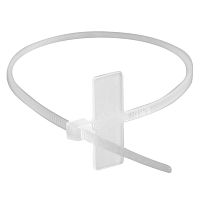 Хомут P6.6 маркировочный, белый 2,5x110, горизонтальная табличка над замком 20x9 | код. 252110SR-M | DKC