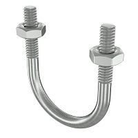 Скоба монтажная U-образная с резьбой М8 с гайками для труб d 2 | код BHU11200M8 | DKC