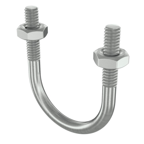 Скоба монтажная U-образная с резьбой М8 с гайками для труб d 2 | код BHU11200M8 | DKC