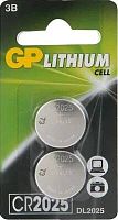 Батарея GP Lithium CR2025 (2шт) блистер | код 1933574 | GP
