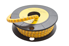 Маркер кабельный трубчатый в рулоне сечение 5,2-10,0 кв.мм (C) | код MCT3-C | ELVERT