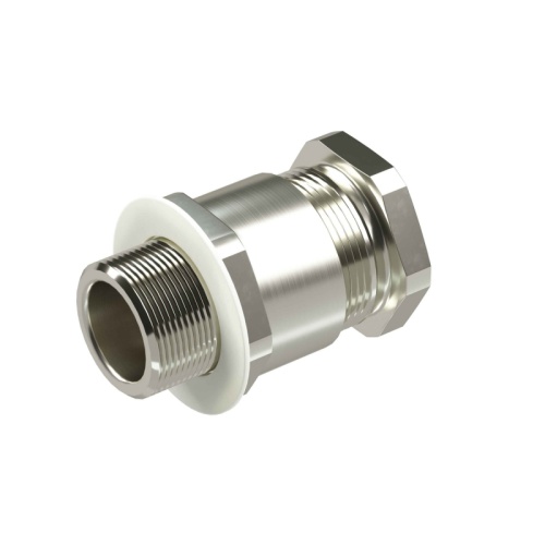 Взрывозащищенный кабельный ввод серии КН для небронированного кабеля М20х1,5 D:5,8-12мм. Никелированная латунь IP66/IP68 | код KH2MHK | DKC