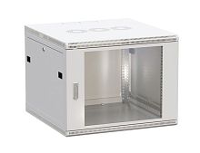 Шкаф настенный 19 TERACOM PRO 9U 600х600 мм дверь стеклянная с замком-ручкой серый | код TRP-WLL-0966-40G | EKF