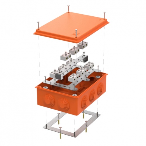 Коробка огнестойкая для о/п 40-0320-FR6.0-4-18-Р Е15-Е60 RAL2004 200х150х75 (5 шт/кор) Промрукав | код 40-0320-FR6.0-4-18-Р | ПРОМРУКАВ