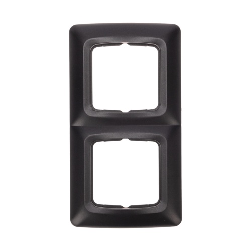 DEA Рамка 2-я горизонтальная Черный Металлик KRANZ | код KR-78-0346 | KRANZ