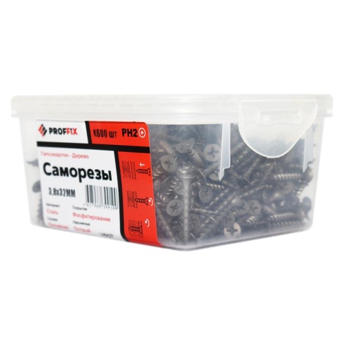 Саморез СГД 3,8х32 усиленный (TWN) (600 шт) - контейнер PRO | код 146427 | Tech-KREP