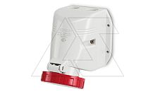 Разъем пром. силовой CEE настенный угловой, гнездо, 16A, 3P+N+E 6h, 346_415VAC 50/60Hz, IP66/IP67/IP69, серия OPTIMA-TOP | код 518.1657T | Scame