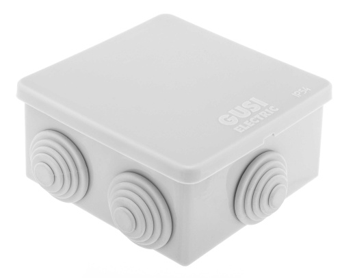 Коробка распределительная GUSI 80х80х40 (6 муфт д26), IP54, ОП, серый | код С3В86 | GUSI ELECTRIC Коробка распределительная GUSI 80х80х40 (6 муфт д26), IP54, ОП, серый | код С3В86 | GUSI ELECTRIC