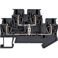 Этажная клемма, тип фиксации провода: пружинный, номинальное сечение: 1,5 мм кв., 17,5A, 500V, ширина: 4 мм, цвет: черный, тип монтажа: DIN 35 | код 56.702.6953.1 | Wieland