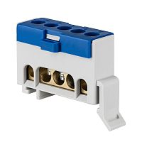 Колодка клеммная N 5x10_16mm2 синяя, установка на DIN или боковую стенку щитов MSF | код 2000-23 | Elektro-plast Nasielsk