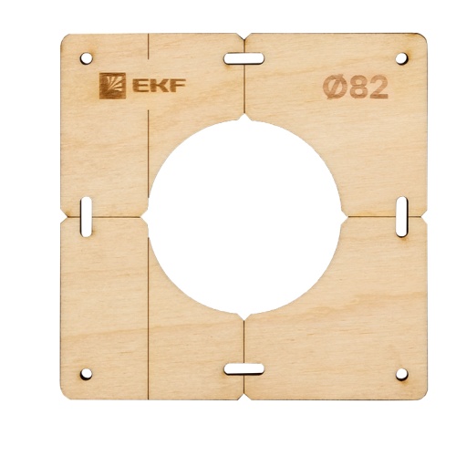 Шаблон для подрозетников c 1 отв, диам, 82 мм Expert | код sh-d82-1 | EKF