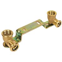 Водорозетка двойная бронза пресс 15 х 1/2' ВР для медных труб (189761512) | код RG008U6L1VVH3J | Sanha