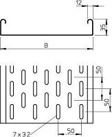 Кабельный листовой лоток перфорированный 35x200x3000 | код 6053599 | OBO Bettermann