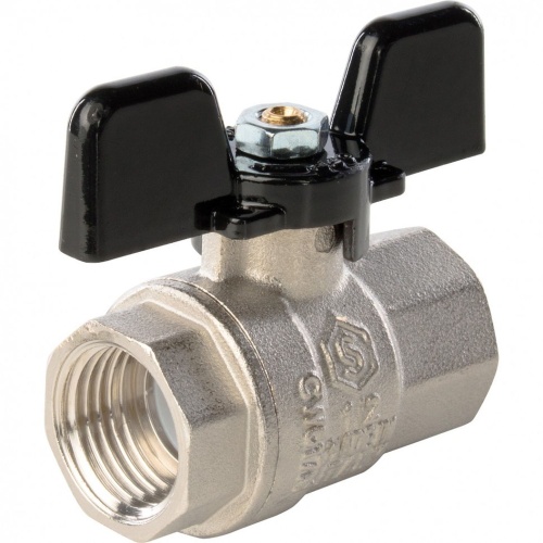 Кран шаровой 1/2' ВВ ручка бабочка (SVB-0002-000015) | код RG008Q0F4RR04N | STOUT