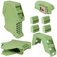 Корпус для РЭА на DIN-рейку RUICHI ТС-1504, крепление 35 мм, АБС пластик, зеленый | код 81030 | Ruichi