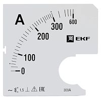 Шкала сменная для A961 300/5А-1,5 PROxima | код s-a961-300 | EKF