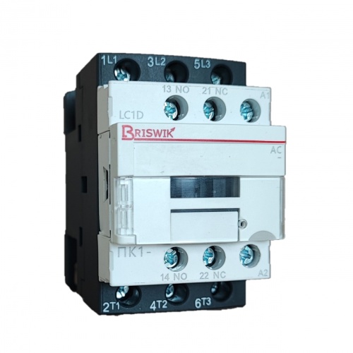 Контактор Briswik ПК1-00611415LC1D 6А 415V/AC 1НО/1НЗ | код LC1D00611N7.BR | Briswik Контактор Briswik ПК1-00611415LC1D 6А 415V/AC 1НО/1НЗ | код LC1D00611N7.BR | Briswik