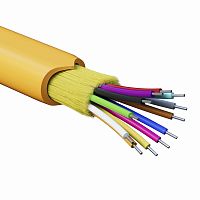 Кабель волоконно-оптический, распределительный, арамидные упрочняющие нити, для внутренней прокладки, нг(A)-HFLTx, 12 ОВ, категория | код RNDT2C12OR03 | DKC