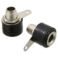 Гнездо RUICHI 10-0061 AL чёрный, монтаж на панель | код 96025 | Ruichi