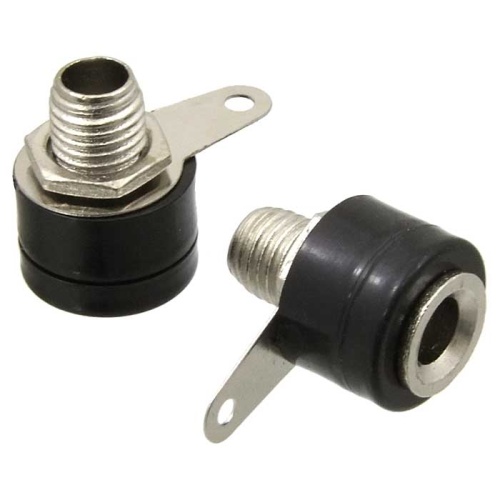 Гнездо RUICHI 10-0061 AL чёрный, монтаж на панель | код 96025 | Ruichi