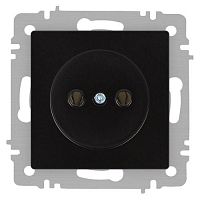 Розетка 1-м СП Accent 6-201-05 16А IP20 250В 2P антрацит Intro Б0063665