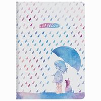 Тетрадь 40 л. в клетку обложка SoftTouch, бежевая бумага 70 г/м2, сшивка, А5 (147х210 мм), ДОЖДИК, BRAUBERG, 403764 | код 403764 | BRAUBERG