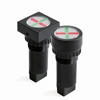 Индикатор положения, винт. подкл., уст.размер 22/30, квад., крас./жёлт., 230В, | код AC4S23RY230 | DKC