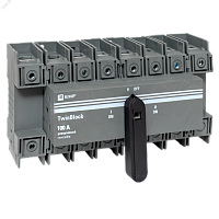 Рубильник 100A 4P реверсивный c рукояткой для прямой установки TwinBlock EKF | код tb-s-100-4p-rev | EKF