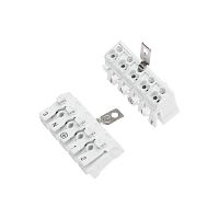 Клемма пружинная соединительная КСП 5-полюсная с заземлением и с монтажными ножками (50 шт./уп.) REXANT | код 07-6217-2 | REXANT