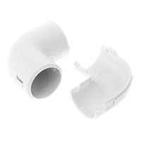 Соединитель угловой разборный белый d32 мм (30шт/300шт уп/кор) Промрукав | код PR.07532б | ПРОМРУКАВ