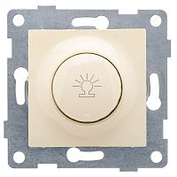 Ugra диммер, 500 W, с накладкой и воротком, скрытая установка. бежевый. | код С11Д6-003 | GUSI ELECTRIC