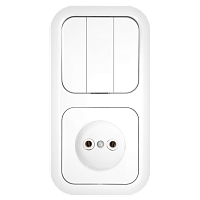 Беларусь Блок 3-х кл выкл+розетка 3В-РЦ-661 | код Блок 3В-РЦ-661 | БелТИЗ