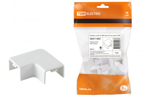Поворот на 90 гр. КМП 25х16 (4 шт./комп.) TDM | код SQ0411-0093 | TDM Поворот на 90 гр. КМП 25х16 (4 шт./комп.) TDM | код SQ0411-0093 | TDM