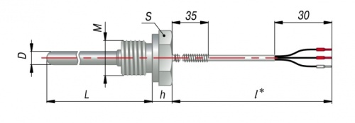 Термопреобразователь сопротивления ДТС054-РТ1000.В2.60/1.5.G1/2 | код 129230 | ОВЕН Термопреобразователь сопротивления ДТС054-РТ1000.В2.60/1.5.G1/2 | код 129230 | ОВЕН