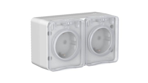 Розетка двойная ОП AtlasDesign PROFI IP54 заземл. защ. шторки 16А сер. | код ATN543026 | Systeme Electric Розетка двойная ОП AtlasDesign PROFI IP54 заземл. защ. шторки 16А сер. | код ATN543026 | Systeme Electric