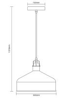 Светильник PL-425L С71 подвес. Amsterdam 1хE27 60Вт 230В бел.+хром Camelion 13031