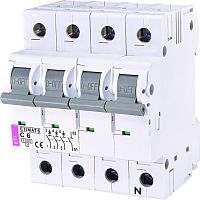 Автоматический выключатель ETIMAT 6 3p+N C 6А (6 kA) | код 002146512 | ETI